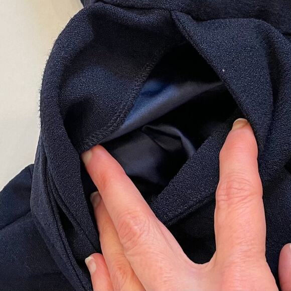 NY & Co. Navy Sleeveless Wide Leg Belted Jumpsuit / Pantsuit, Size 2 - Picture 5 of 15